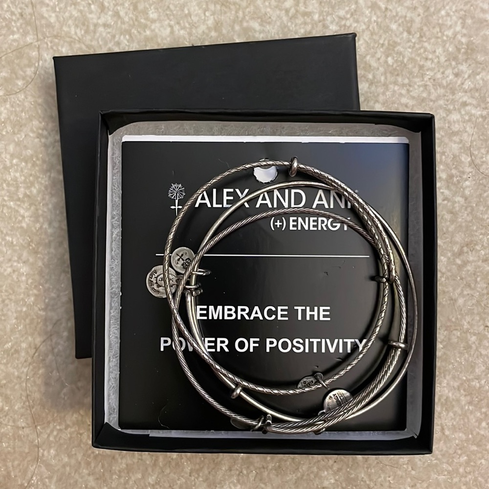 Alex and Ani 3 Set Plain Bangle